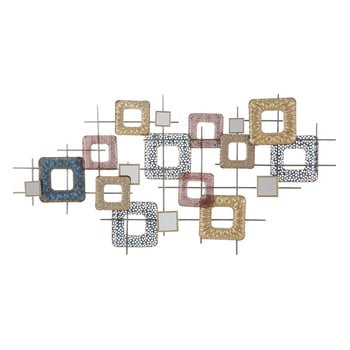 Decoratiune metalica pentru perete Mauro Ferretti Cube, 134,5 x 71 cm