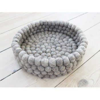 Cos depozitare, cu bile din lana Wooldot Ball Basket, ⌀ 28 cm, maro nisip