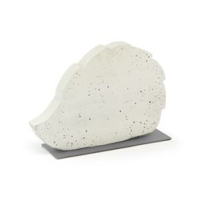 Decoratiune din ciment La Forma Sens Hedgehog, 37 x 25 cm, alb