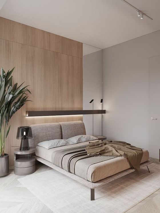 idei amenajare dormitor stil modern cu leduri