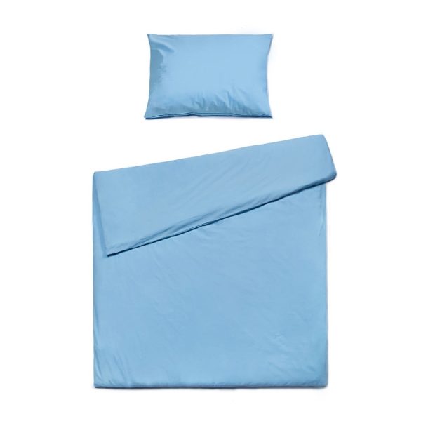 Lenjerie de pat din bumbac pentru o persoana Bonami Selection, 140 x 200 cm, albastru azuriu