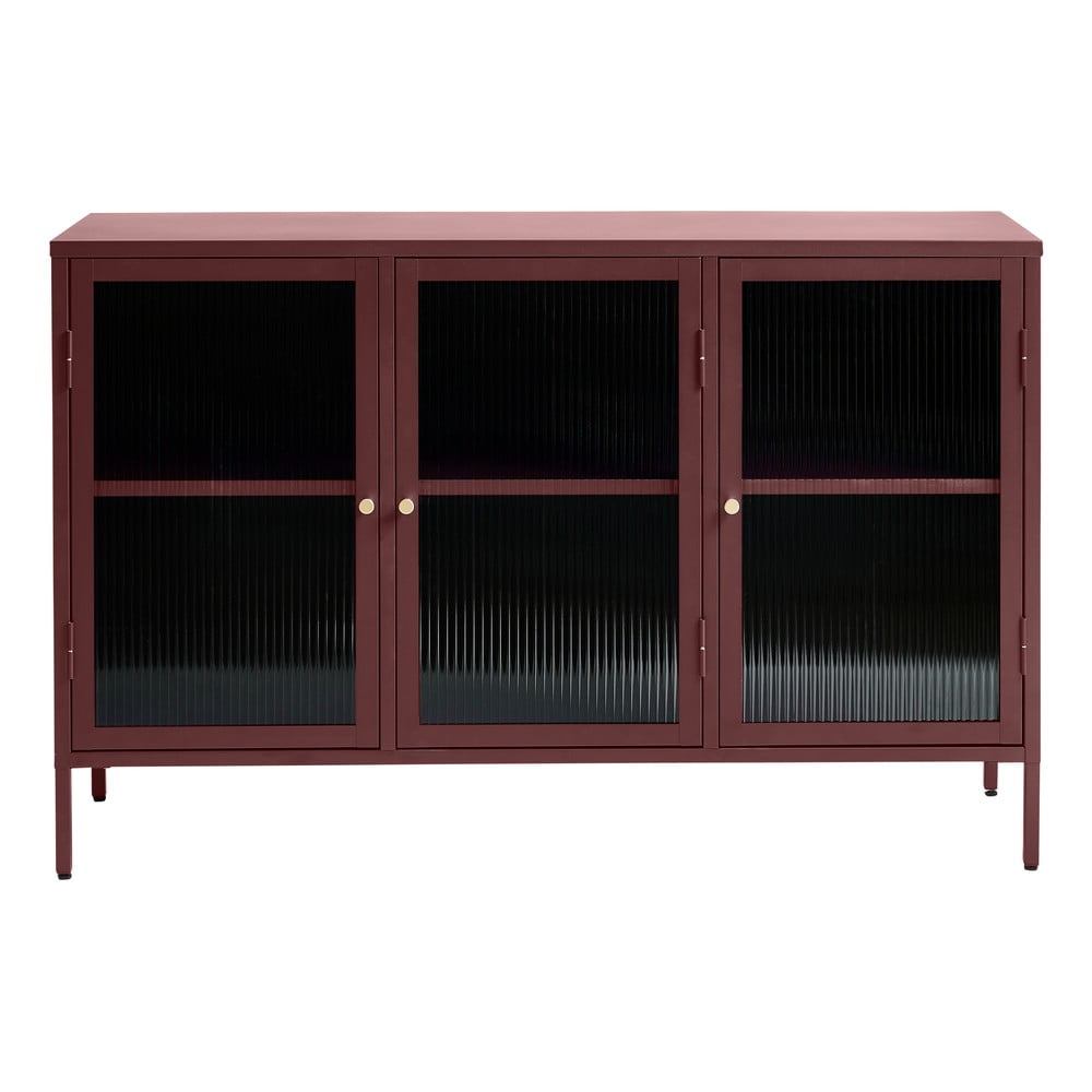 Vitrina din metal Unique Furniture Bronco, inaltime 85 cm, rosu