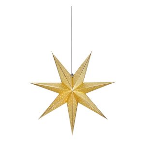 Decoratiune suspendata de Craciun Markslöjd Glitter, lungime 75 cm, auriu
